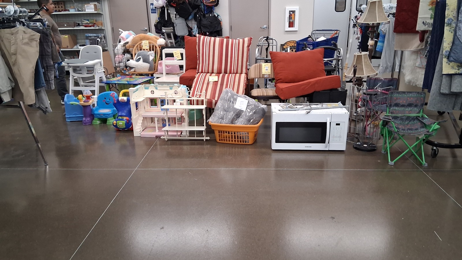 Furniture and household goods arranged at Goodwill of the Great Plains in Sioux Center