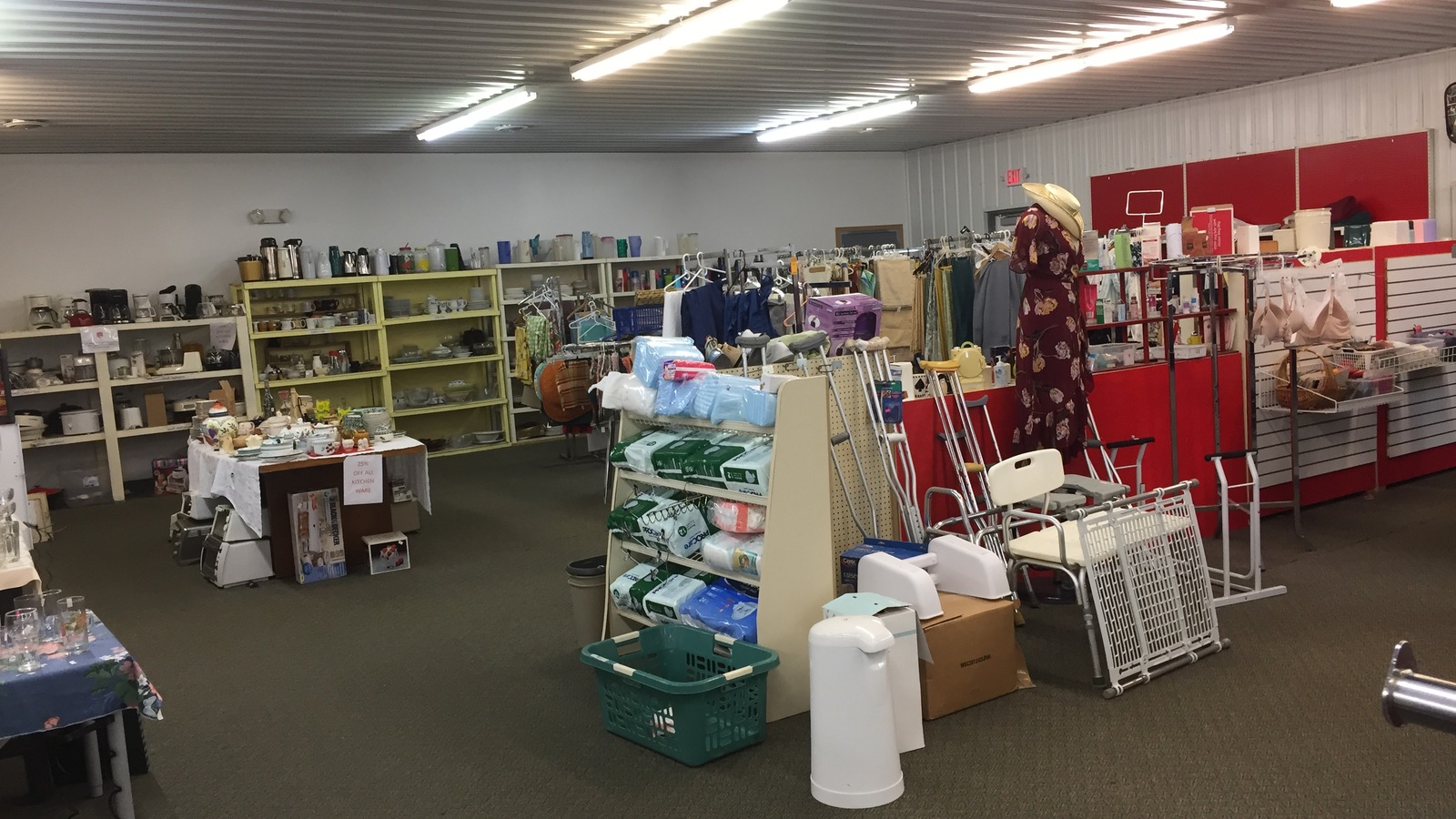 Furniture and household departments inside the Salvation Army Family Store in Hayward
