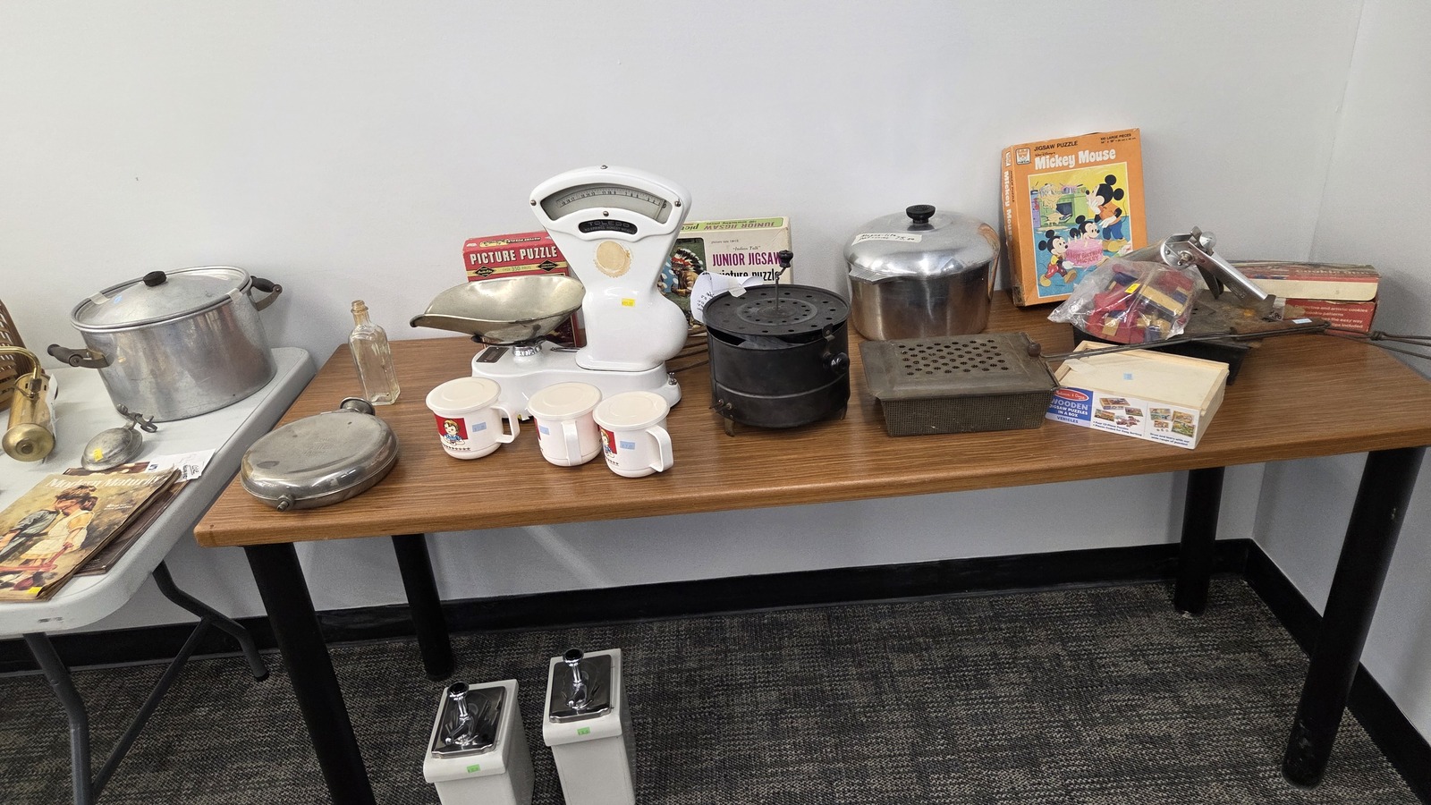 Kitchenware and small appliances displayed at Legacy Thrift in Holland