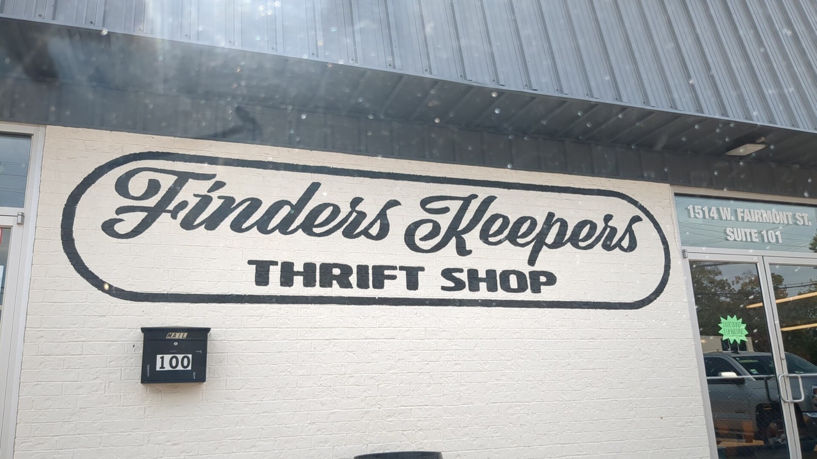 Finders Keepers Thrift Shop storefront in Longview, Texas