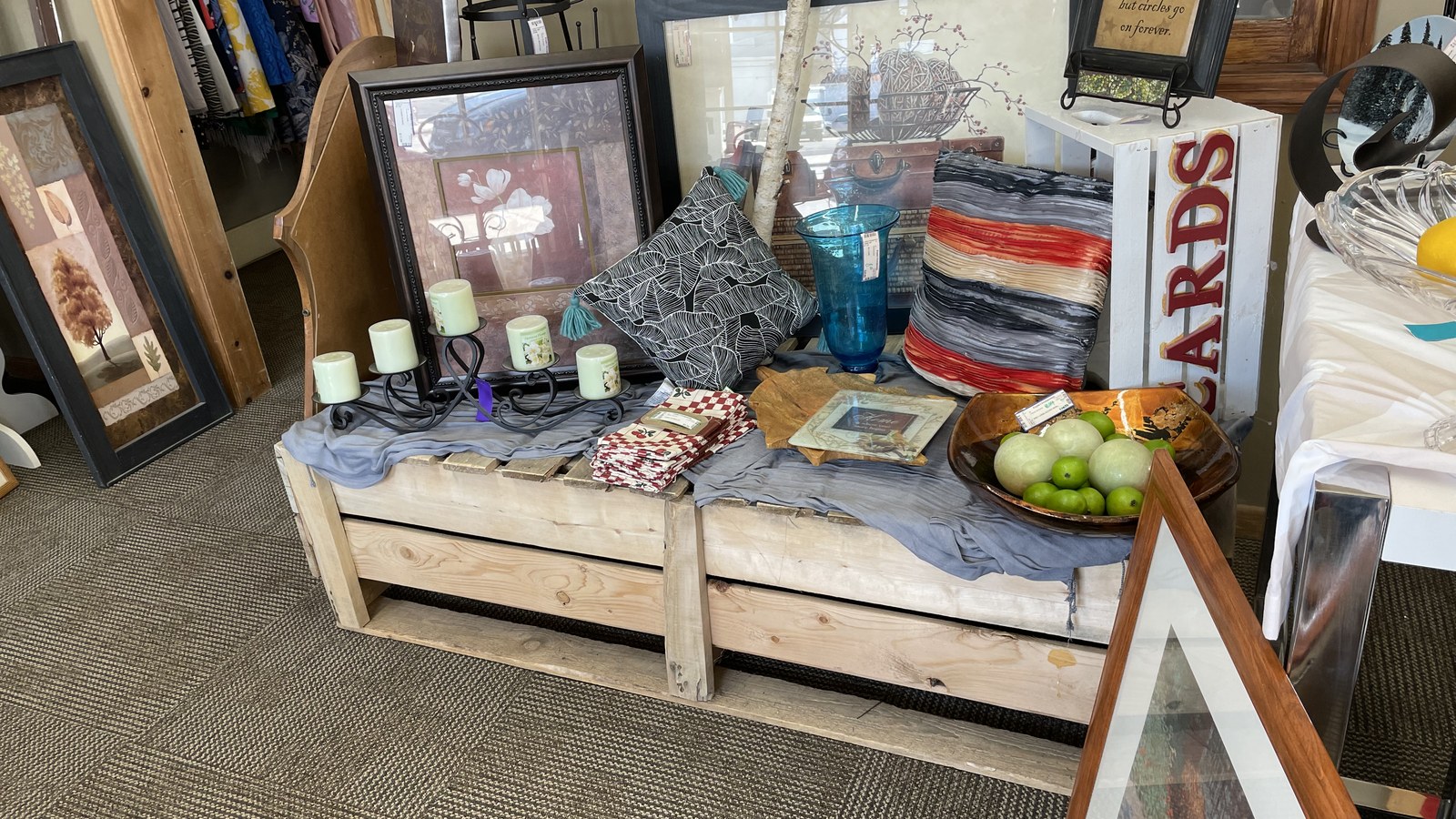 Home decor, frames, and small furnishings at Krupkes Konsignments