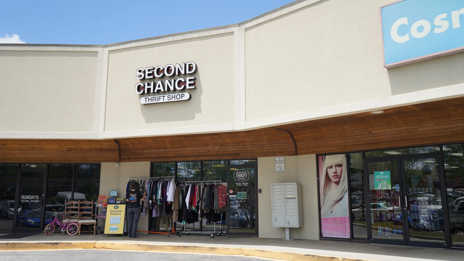 Second Chance Shop storefront on Bacons Bridge Road in Summerville