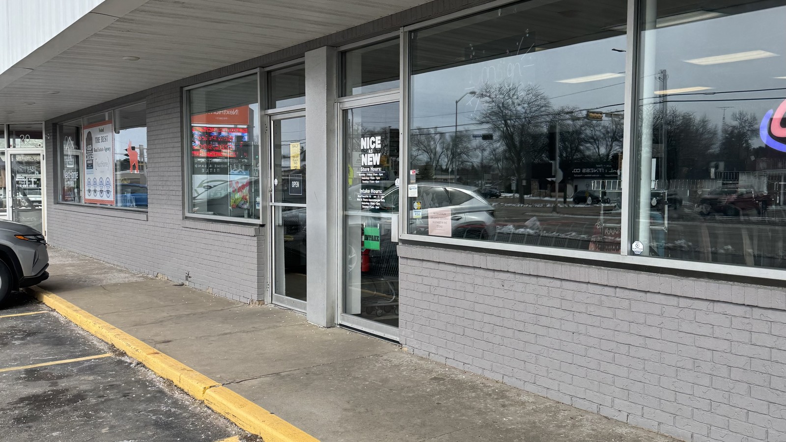 Bed, bath, and housewares displays inside Nice as New in Stevens Point