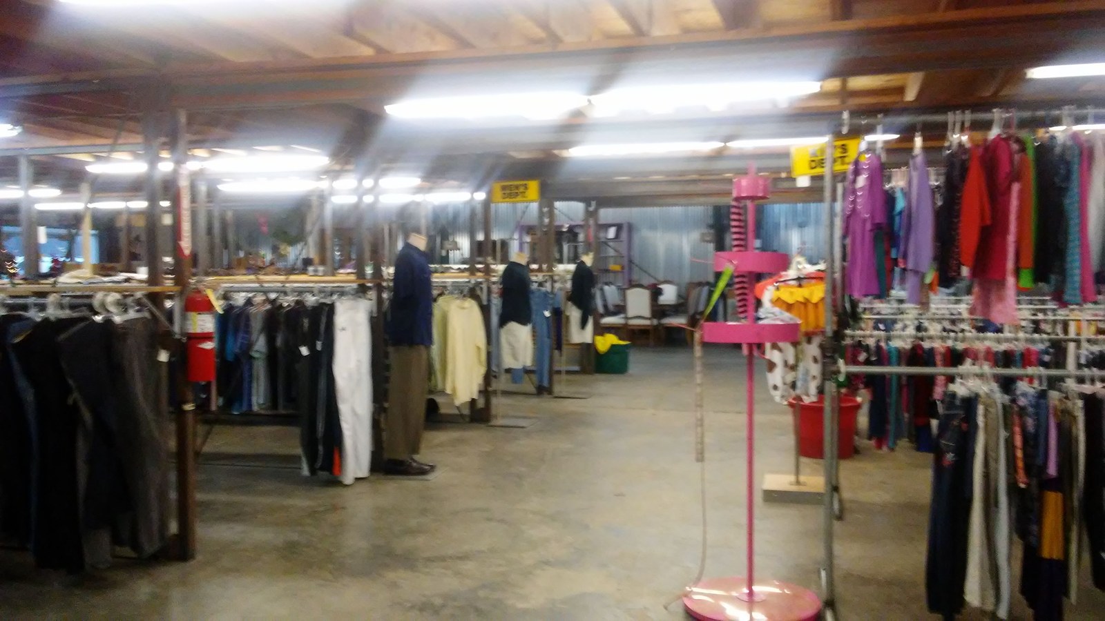 Furniture row and home goods inside The Warehouse in Vicksburg Mississippi