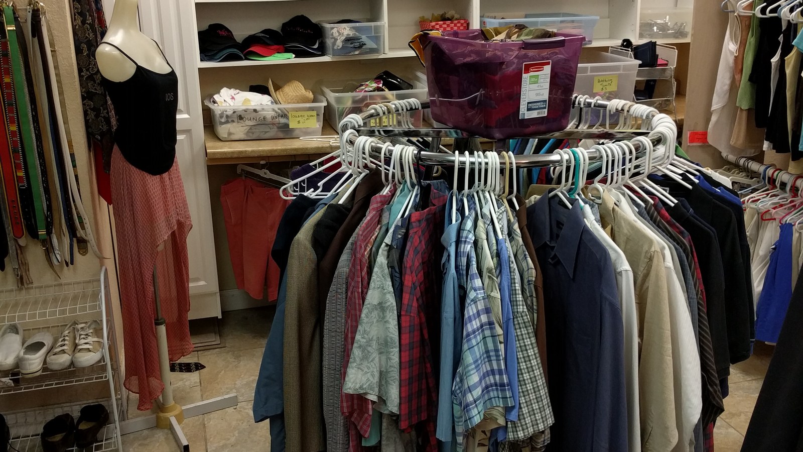 Secondhand merchandise at Charity Resale Boutique in Boca Raton, Florida