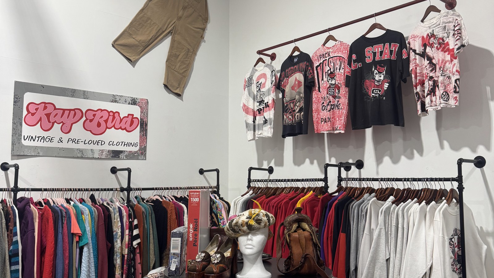 Secondhand merchandise at The Burrow in Raleigh, North Carolina
