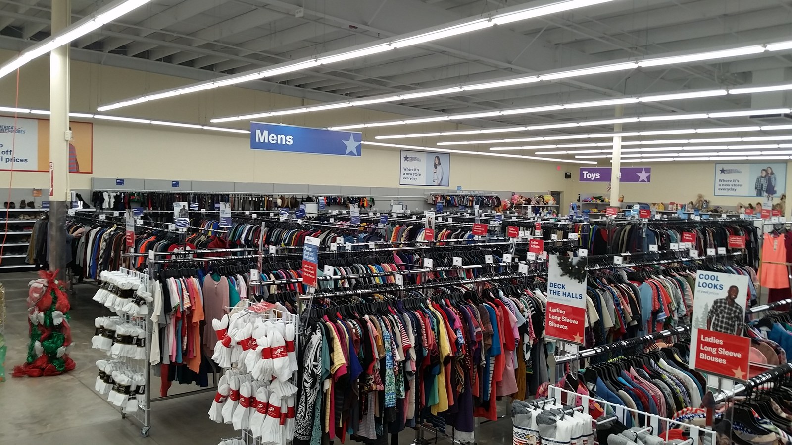 Secondhand merchandise at America's Thrift Stores & Donation Center in Foley, Alabama
