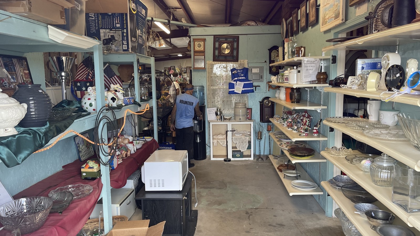 Secondhand merchandise at A New Life Thrift Store in Foley, Alabama