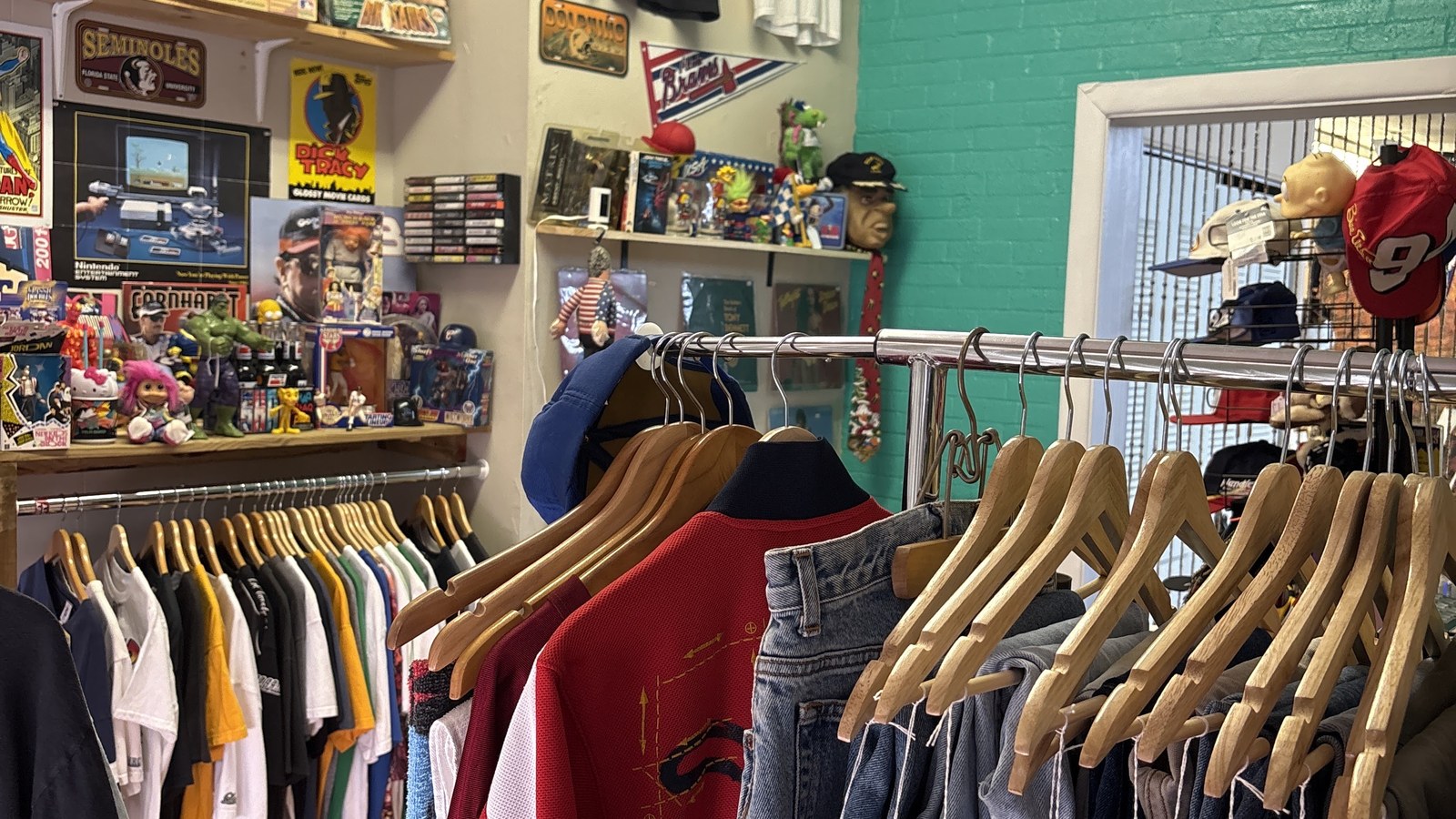 Secondhand merchandise at Sea Monkey Vintage in Brooksville, Florida