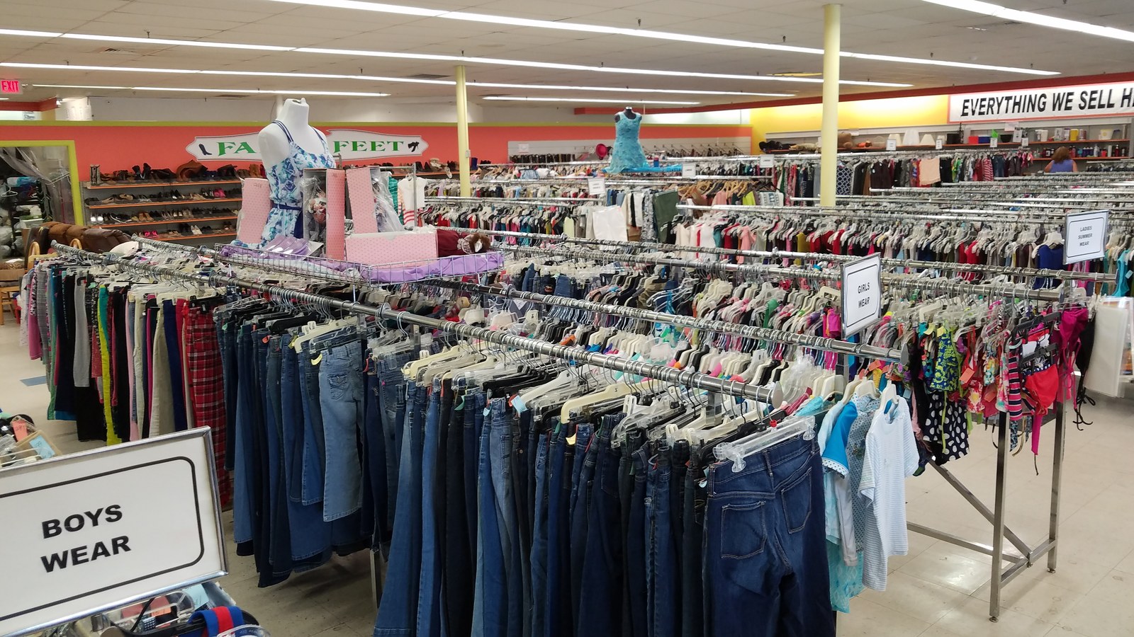 Secondhand merchandise at CHKD Thrift Store in Chesapeake, Virginia