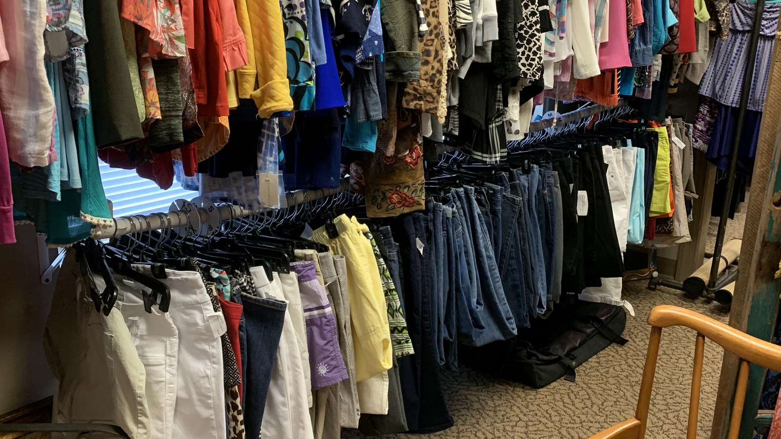 Secondhand merchandise at Flamingo Bay Shoppe in North Myrtle Beach, South Carolina