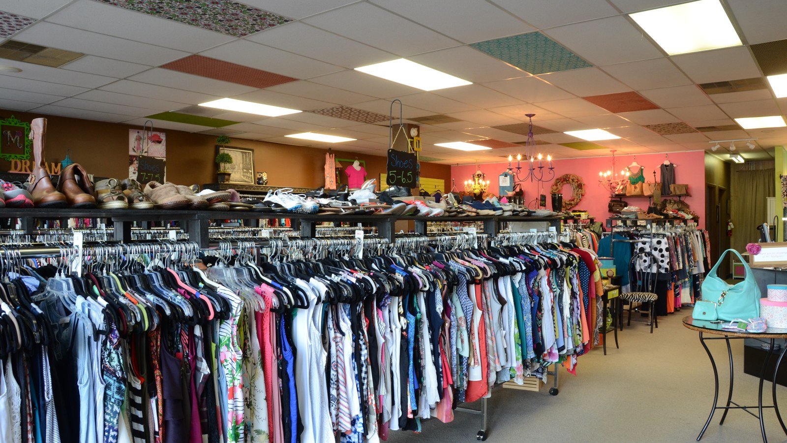 Secondhand merchandise at Ms. Mulligan's Consignment Boutique in Jacksonville, Florida