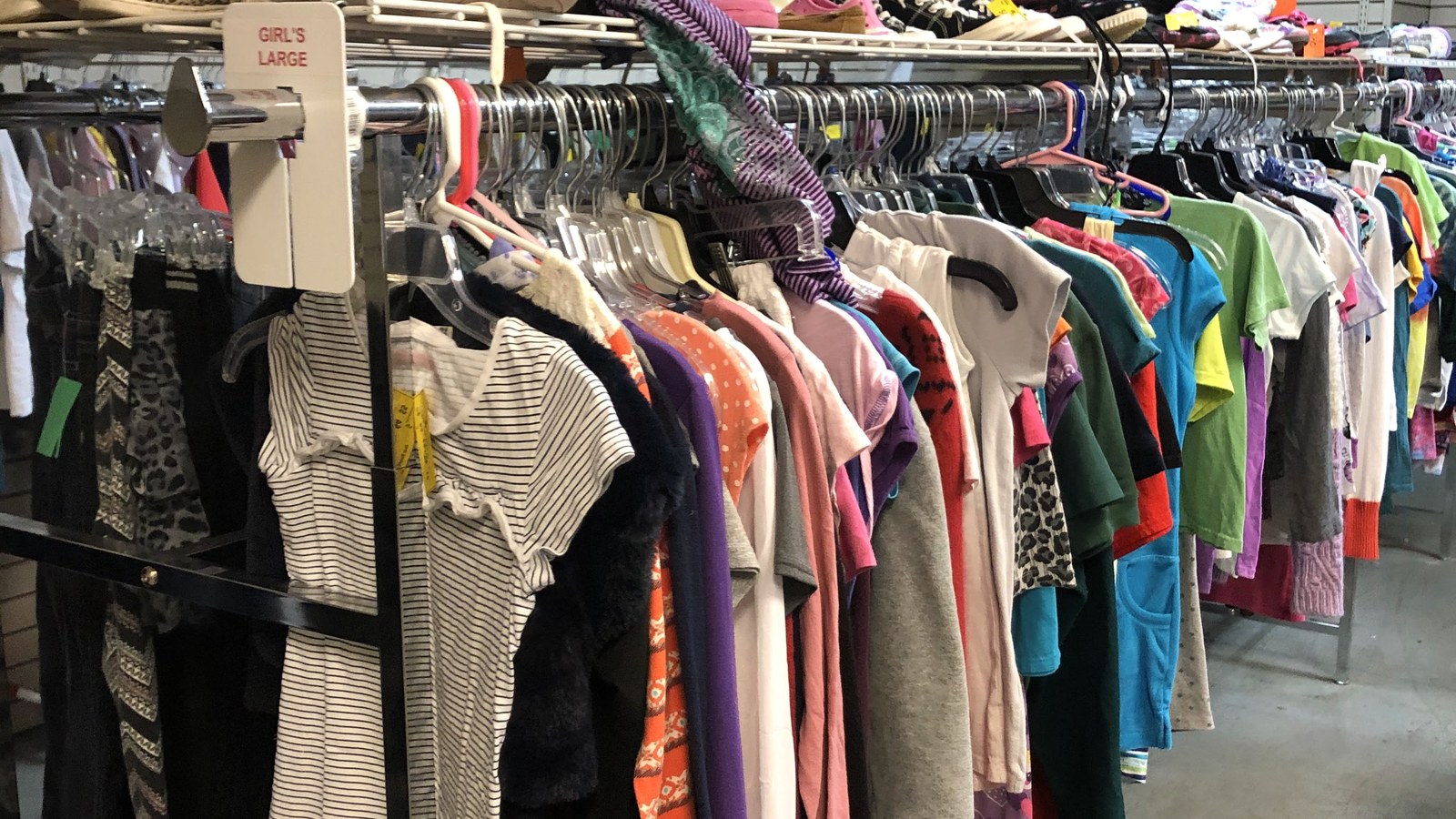 Secondhand merchandise at The Saving Way Thrift Store in Huntsville, Alabama