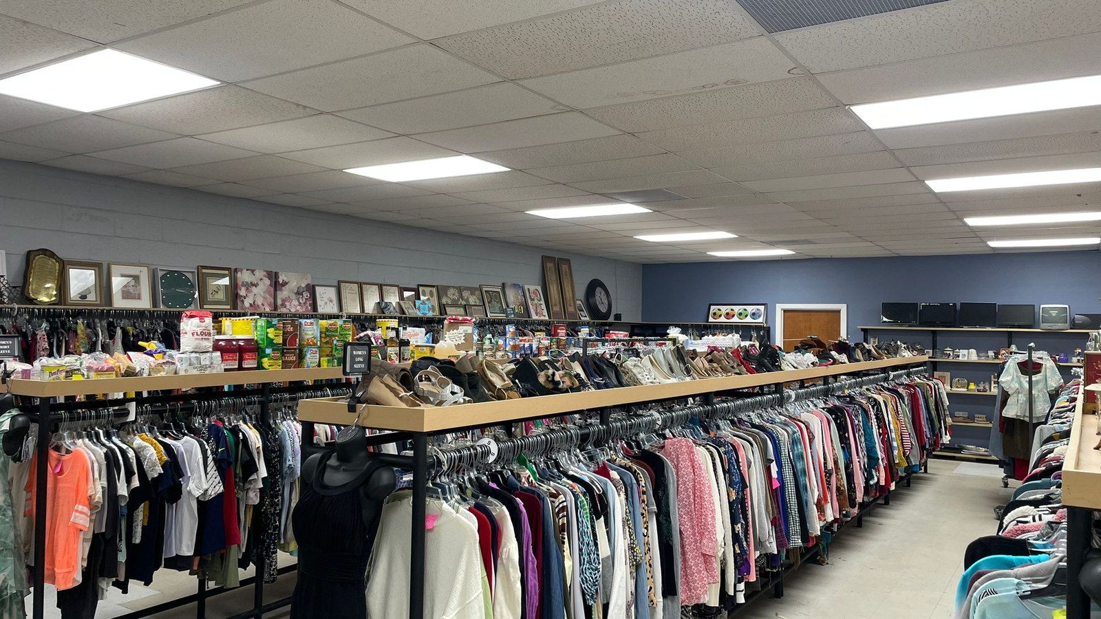 Secondhand merchandise at Thrift Depot in Grand Prairie, Texas