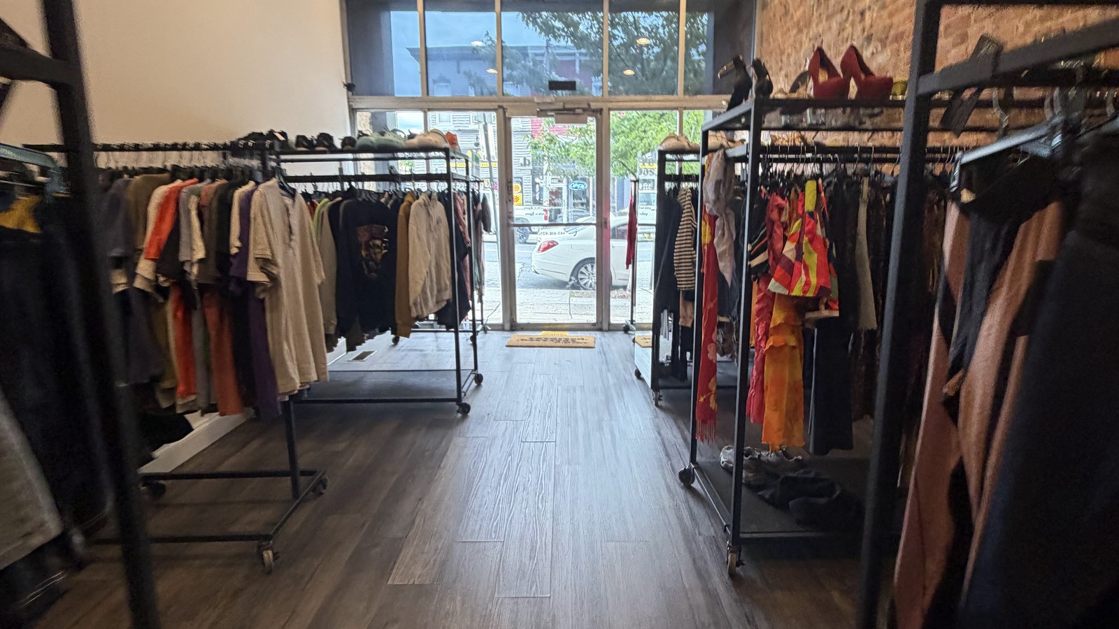 Secondhand merchandise at Reversed Thrift Store in Baltimore, Maryland