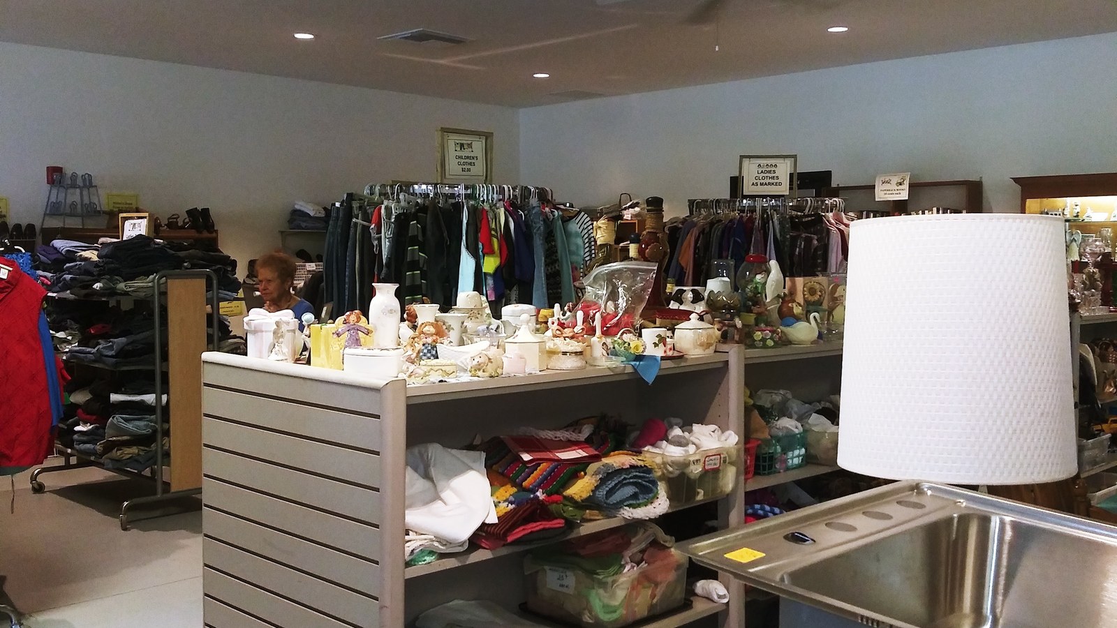 Secondhand merchandise at Presbyterian Thrift Store in Ocala, Florida