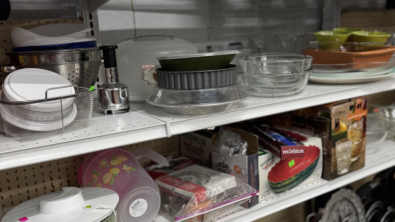 Secondhand merchandise at Wings of Faith Thrift Store in Ocala, Florida