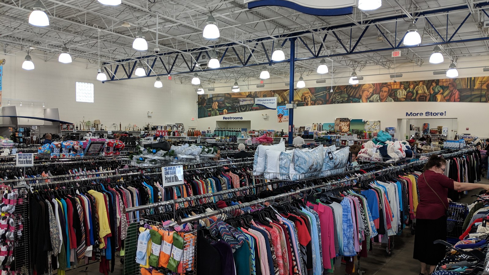 Secondhand merchandise at Goodwill Ocala Superstore Adjacent to Paddock Mall in Ocala, Florida