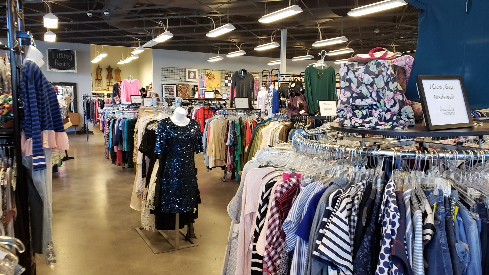 Secondhand merchandise at Amanda's Exchange in Carmel, Indiana