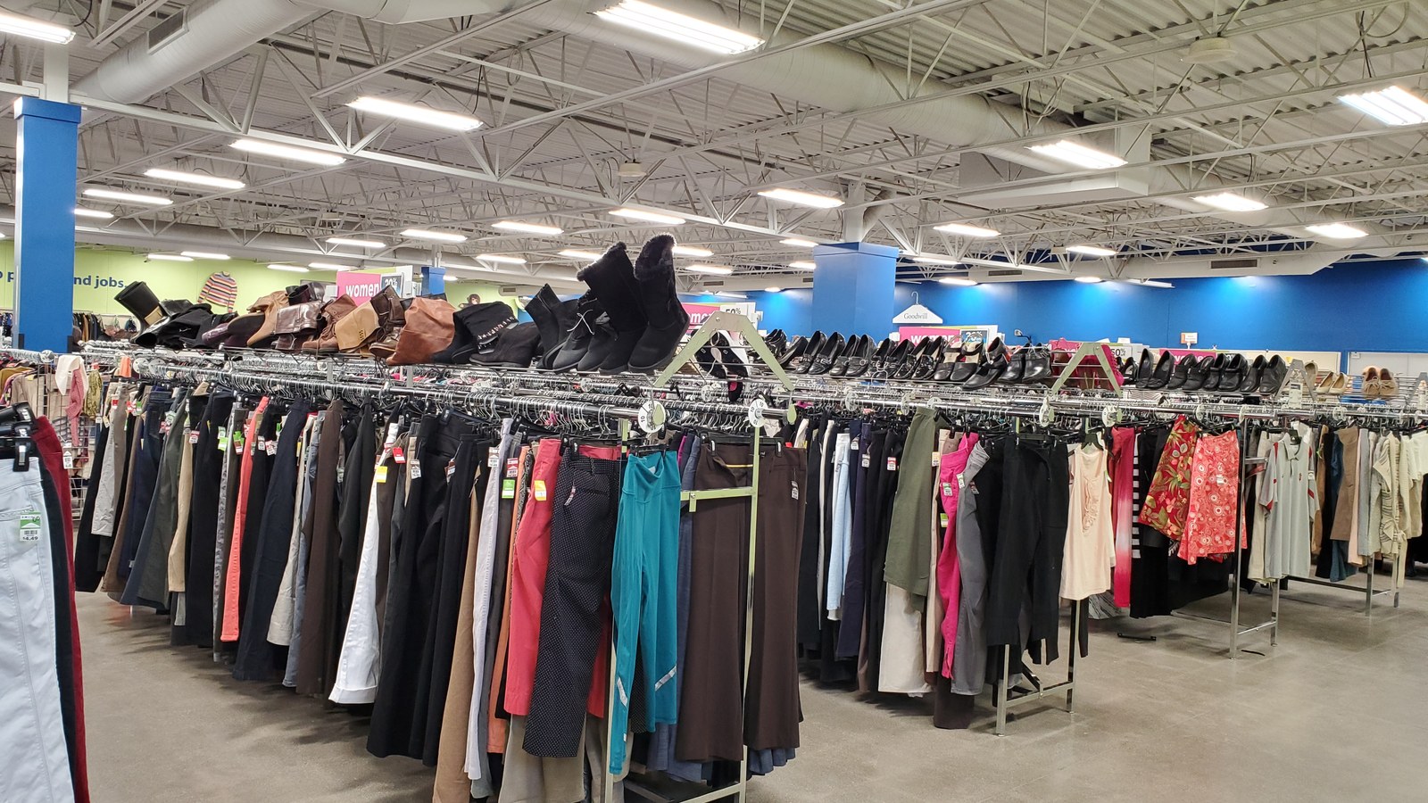 Secondhand merchandise at Goodwill Store in Carmel, Indiana