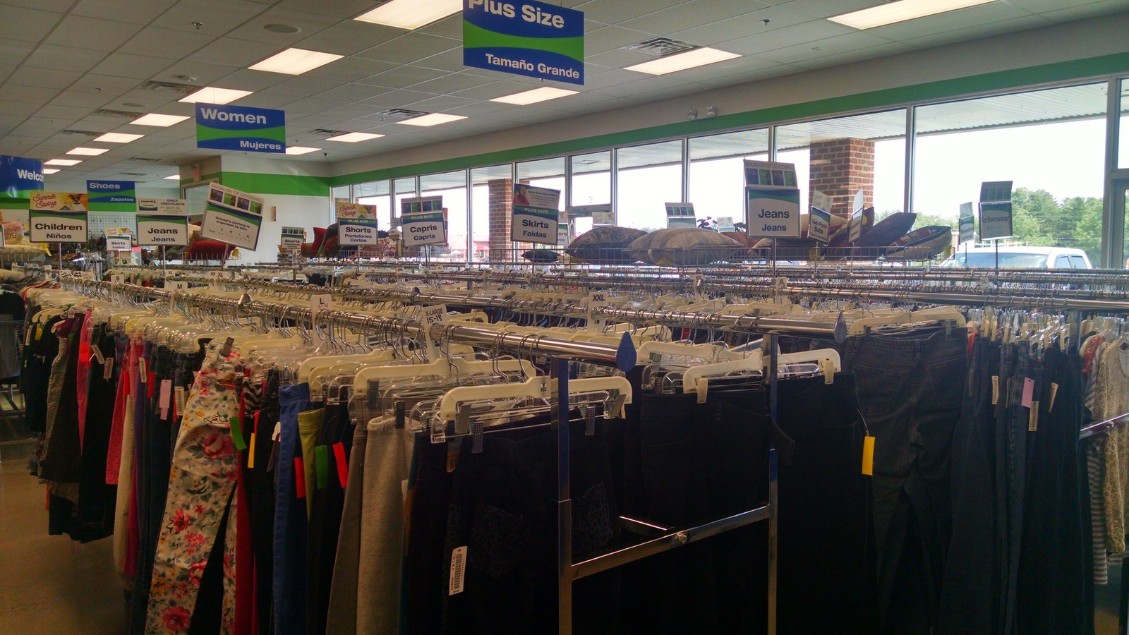 Secondhand merchandise at Goodwill Store & Donation Center in Lewisburg, Pennsylvania