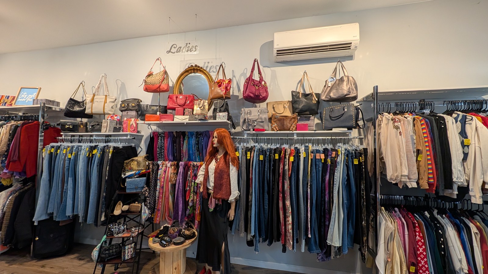 Secondhand merchandise at Around Again Consignment Boutique in Phillipsburg, New Jersey